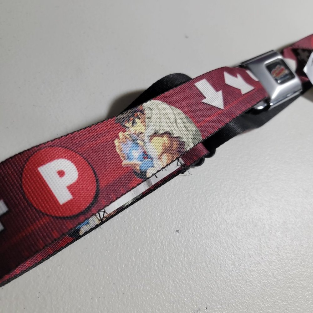 Authentic STREET FIGHTER Ryu Adjustable Seatbelt Belt Hot Topic NWT Buckle-Down